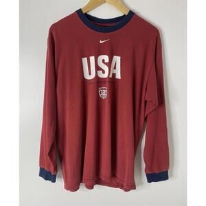 Vtg Nike Team United States National Soccer Team Men's T-Shirt Beasley #7 Sz M